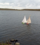 Douglas' and Loughie's boats during testing on Ushet Lough. Photo: Douglas Cecil